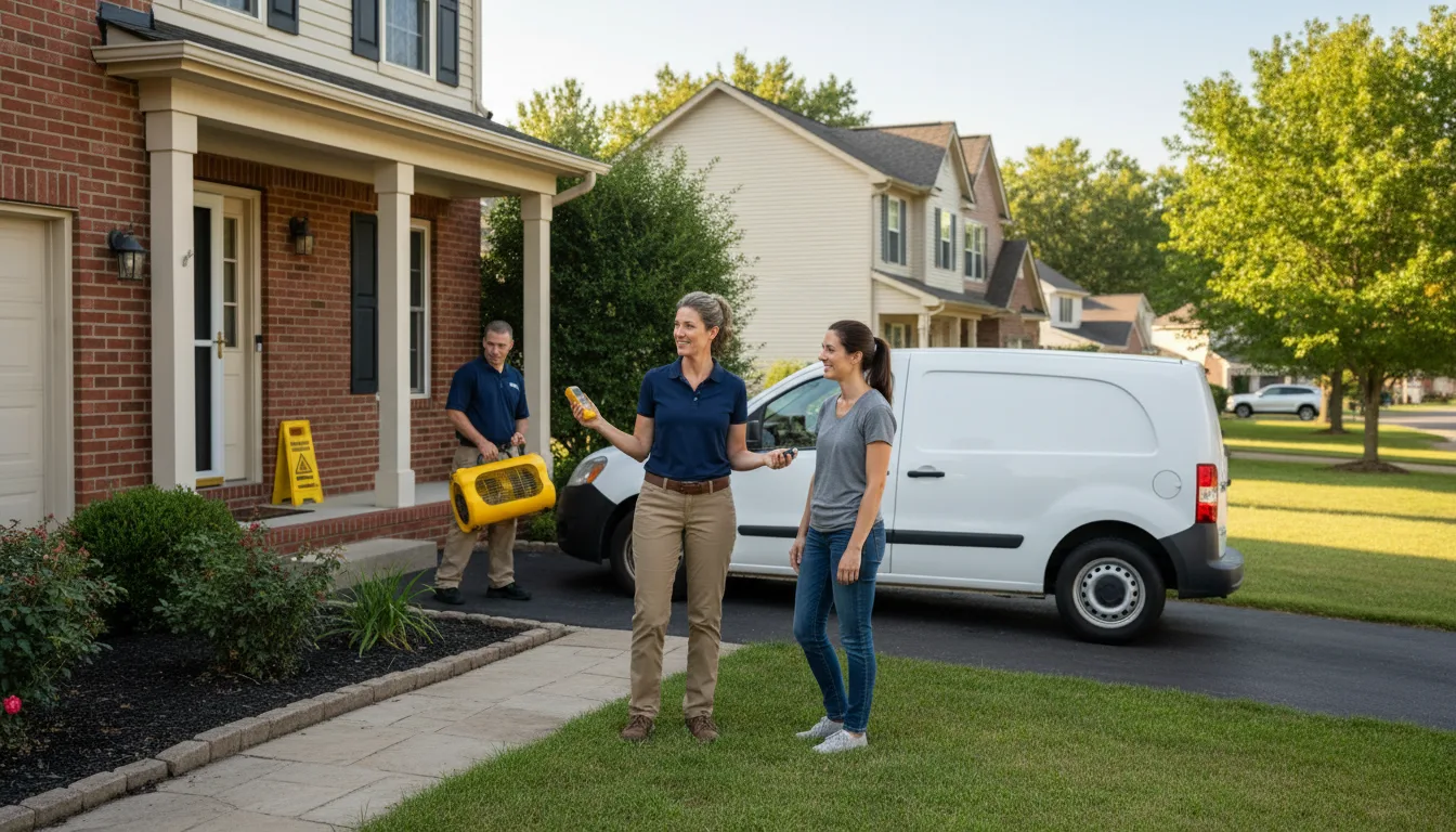 Residential water damage restoration in Aulander, NC